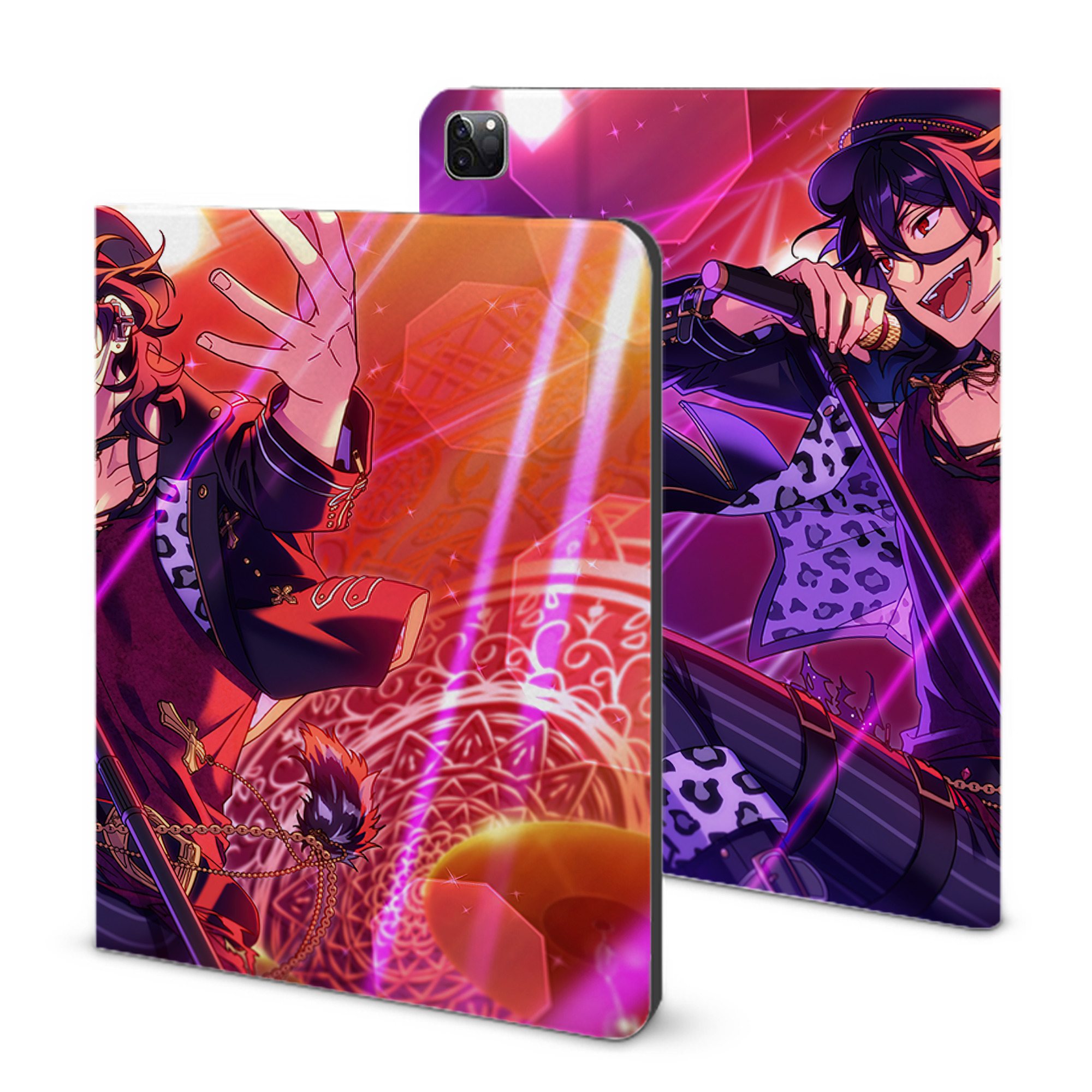 （画像用） あんさんぶるスターズ! Ensemble Stars IPad ケース ブック型 PUレザー TPU 耐衝撃 軽量 薄型 ペン収納なし 全面保護 IPad 各モデル対応